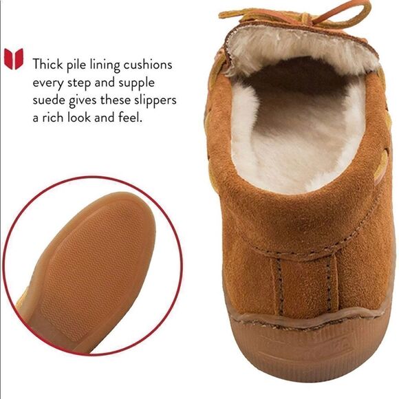 COPY - Minnetonka Men's Pile Lined Hardsole Slipper size 9 - Picture 4 of 10